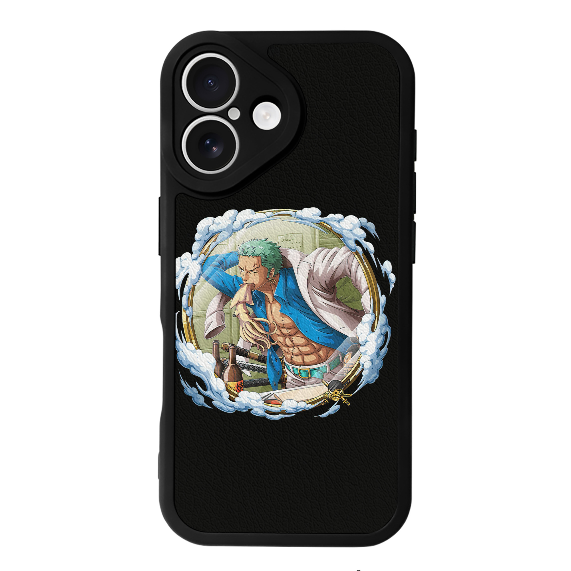 （画像用） ワンピース ロロノア・ゾロ ONE PIECE Roronoa Zoro 【iPhone 16シリーズ対応】シリコンスマホケース（レザー調） 材質：シリコン